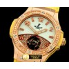 위블로 Tourbillon Pave 41mm RG/Sq Yellow/Diam/LE Aspen White -HUB0270B