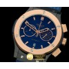 위블로 Classic Fusion Chrono PVD/RG/LE Blue CF Jap Qtz -HUB0284A