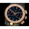 위블로 Classic Fusion Chrono PVD/RG/LE Black CF Jap Qtz -HUB0284C