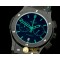 위블로 Classic Fusion Chrono PVD/LE All Blk Green Jap Qtz -HUB0285A