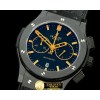 위블로 Classic Fusion Chrono PVD/LE All Blk Ylw Jap Qtz -HUB0285J