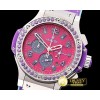 위블로 Big Bang Pop Art 38mm SS/LE Pink/Purple Bez OS20 Qtz -HUB0349A