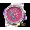 위블로 Big Bang Pop Art 38mm SS/LE Pink/Purple Bez OS20 Qtz -HUB0349A