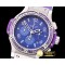 위블로 Big Bang Pop Art 38mm SS/LE Blue/Pur Bez OS20 Qtz -HUB0349F