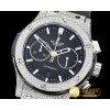 위블로 Fusion Bang 45mm Chrono Diams SS/RU Blk A7750 Secs @3 -HUB0359C