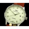 IWC Portugese Automatic SS/LE White/Steel Num Asian 2813 -IWC0156B