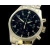 IWC 377704 Pilot Chrono SS/SS Black A7750 -IWC0165