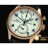 IWC Portuguese Chrono Date RG/LE White/Blue Jap OS20 -IWC0187B