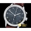 IWC Portuguese Chrono Diam SS/LE Grey/Black ZF A79350 Mod -IWC0370B
