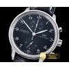 IWC Portuguese Chrono Diam SS/LE Blk/Blk ZF A79350 Mod -IWC0370D