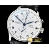 아이더블유씨 Portuguese Chrono 150 Years SS/LE Wht/Blu YLF A7750 -IWC0397B