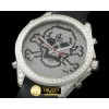 아콥 5Time Zone Skull SS/RU Diam Swiss Orig Quartz -JAC009B