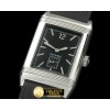 예거 르쿨트르 Reverso Classique SS/LE Black Num/Stk Jap Qtz -JL079G