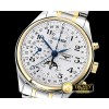 론진 Master Complications Auto YG/SS Wht GSF Asia 7750 -LON021F