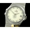 오메가 Double Eagle Midsize SS/SS White Diam Asian 2813 -OMG0215D