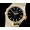 오메가 Double Eagle Midsize Auto SS/YG/Diam Black Stk A2813 -OMG0217A