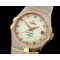 오메가 Double Eagle Midsize Auto SS/RG/Diam White Diam -OMG0218B