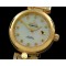 오메가 Deville Ladymatic Mid YG/YG White A2836 -OMG0228B