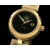 오메가 Deville Ladymatic Mid YG/YG Black 2813 21J -OMG0229C