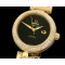 오메가 Deville Ladymatic Mid YG/YG Black 2813 21J -OMG0232C