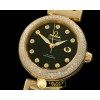 오메가 Deville Ladymatic Mid YG/YG Black A2836 -OMG0233D