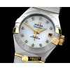 오메가 Double Eagle Ladies Auto SS/YG Wht Diamonds JMiyota -OMG0351C