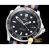 오메가 Seamaster Diver 300m CoAxial Cer SS/NY Black BP A2836 -OMG0529