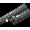 파네라이 26/26 Black American Croc Straight Cut Leather Strap -PACC028