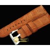 파네라이 24/22 Handsewn American Croc Leather StrapHoney -PACC036C