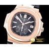 파텍필립 5980 Nautilis Chrono 18K Wrapped RG/LE Black BP A7750 -PP0210B
