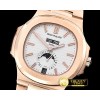 파텍필립 Nautilus GMT MoonPhase RG/RG White Asia 23J Calendar -PP0258C