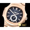 파텍필립 Nautilus GMT MoonPhase RG/RG Blue Asia 23J Calendar -PP0258E