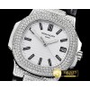 파텍필립 Nautilus Mens 40mm Diams SS/LE White Sticks MY9015 Mod -PP0261C