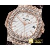 파텍필립 Nautilus Mens 40mm Diams RG/LE White Sticks V2 MY9015 -PP0269