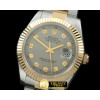 롤렉스 SS/YG Oyster Fluted Grey Diam Asian Eta 28362 -R2DJ0191E