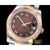 롤렉스 DJ2 41mm Oyst Flt RG/SS Brown Roman BP A3136 Mod -R2DJ0205F