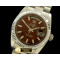 롤렉스 DayDate Fluted Brown SS/SS Asian Clone 2836/3186 -RDD0178A