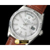 롤렉스 DayDate Fluted Silver SS/LE Asian Eta 2836 -RDD0189E
