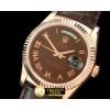 롤렉스 DayDate Fluted Brown Roman RG/LE Asian 2836 -RDD0193D