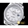 롤렉스 DayDate 40mm SS/SS White Tux Fluted Noob A3255 Mod -RDD0202C