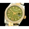 롤렉스 SS/YG TT Khaki Swiss Eta 2836/3135Real Diamond -RDJ0211C