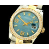 롤렉스 SS/YG TT Blue Asian 2813Real Diamonds -RDJ0212A