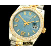 롤렉스 SS/YG TT Blue Asian Eta 2836/3135Real Diamond -RDJ0216I