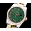 롤렉스 SS/RG Oyster Green Roman/Diam 2836 -RDJ0251F