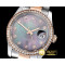 롤렉스 DateJust Mens 36mm RG/SS Blk MOP Diam BP Asia 2836 -RDJ0261A