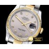 롤렉스 DJ 36mm Oyst Flt YG/SS Light Grey Diams BP A3135 Mod -RDJ0278E