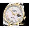 롤렉스 DJ 36mm Jub Flt YG/SS White MOP Roman BP A3135 Mod -RDJ0280C