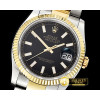 롤렉스 DJ 36mm Oyst Flt YG/SS Black Thick Lume BP A3135 Mod -RDJ0293A