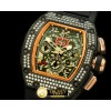 리차드밀 Carbon/Rose Gold Flyback PVD/RU Asian 7750 28800 -RM035