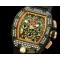 리차드밀 Carbon/Rose Gold Flyback PVD/RU Asian 7750 28800 -RM035